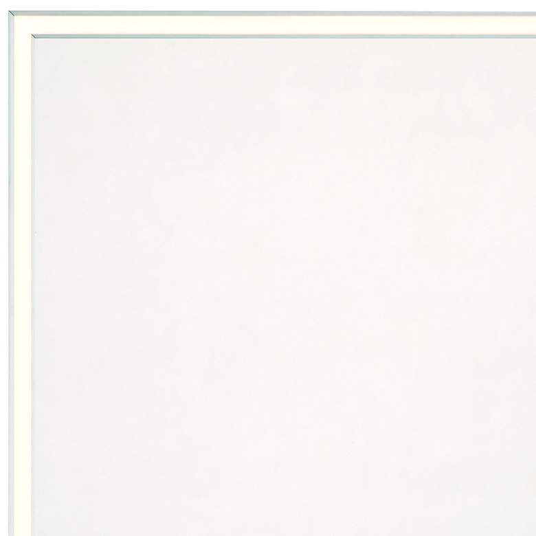 Image 2 Eurofase Nixon Anodized Silver 30" x 42" Lighted Wall Mirror more views