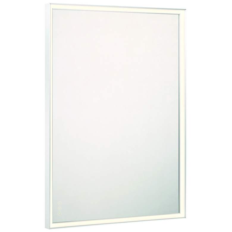 Image 3 Eurofase Nixon Anodized Silver 30" x 42" Lighted Wall Mirror more views