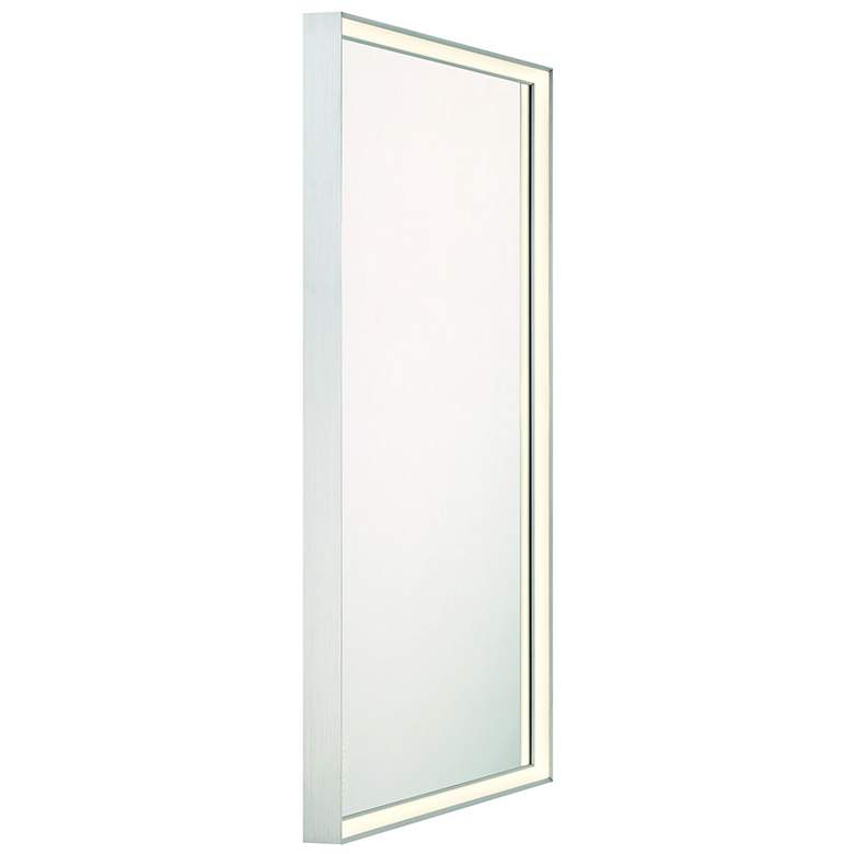 Image 4 Eurofase Nixon Anodized Silver 30" x 42" Lighted Wall Mirror more views