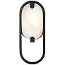 Eurofase Noga 11 inch LED Wall Sconce, Matte Black and Alabaster