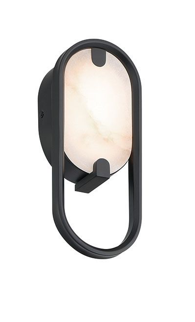 Image 3 Eurofase Noga 11 inch LED Wall Sconce, Matte Black and Alabaster more views