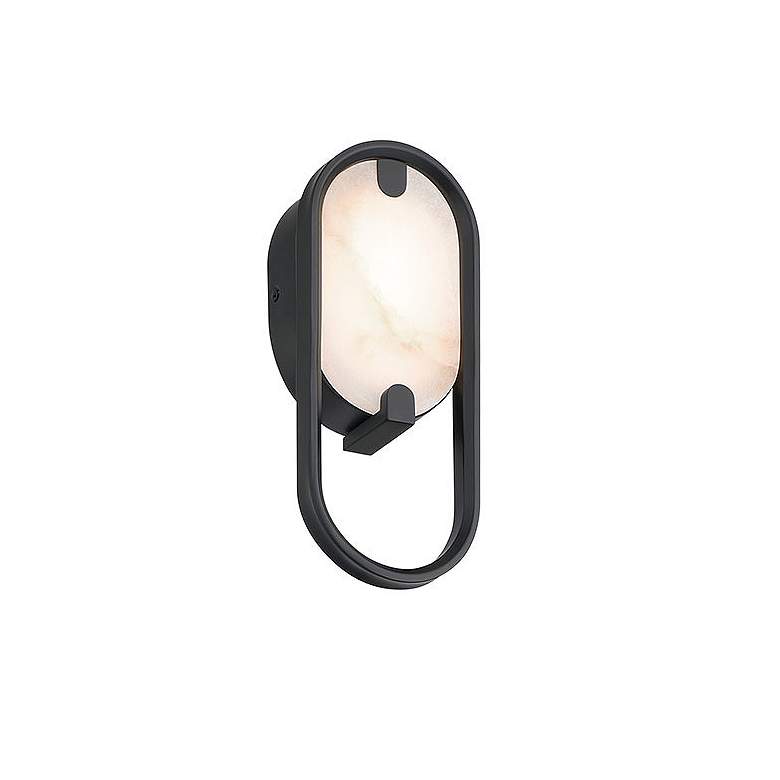 Image 3 Eurofase Noga 11 inch LED Wall Sconce, Matte Black and Alabaster more views