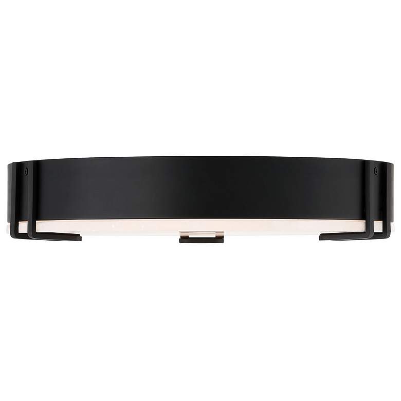 Image 1 Eurofase Noga 16 Inch Flush Mount Ceiling Light, Black / Alabaster