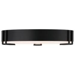 Eurofase Noga 16 Inch Flush Mount Ceiling Light, Black / Alabaster