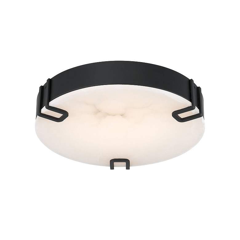 Image 3 Eurofase Noga 16 Inch Flush Mount Ceiling Light, Black / Alabaster more views