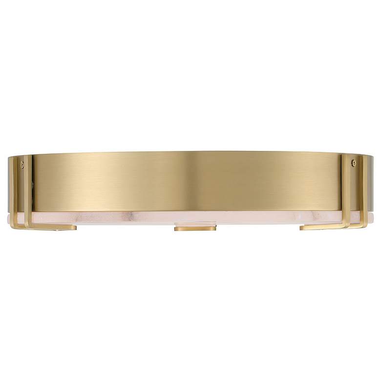 Image 1 Eurofase Noga 16 Inch Flush Mount Ceiling Light, Gold / Alabaster