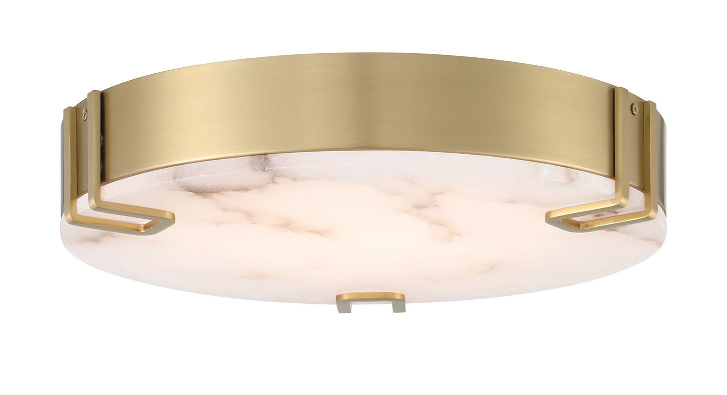 Image 2 Eurofase Noga 16 Inch Flush Mount Ceiling Light, Gold / Alabaster more views