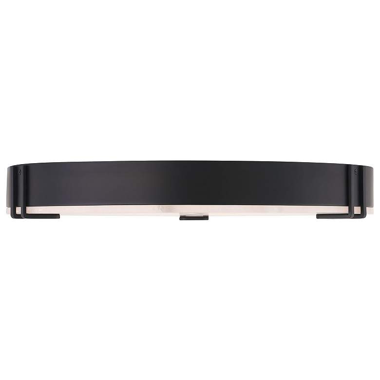 Image 1 Eurofase Noga 22 Inch Flush Mount Ceiling Light, Black / Alabaster