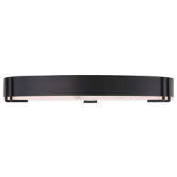 Eurofase Noga 22 Inch Flush Mount Ceiling Light, Black / Alabaster