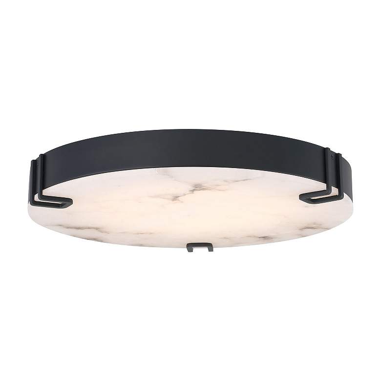 Image 2 Eurofase Noga 22 Inch Flush Mount Ceiling Light, Black / Alabaster more views