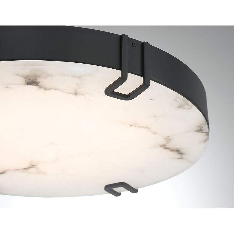 Image 3 Eurofase Noga 22 Inch Flush Mount Ceiling Light, Black / Alabaster more views