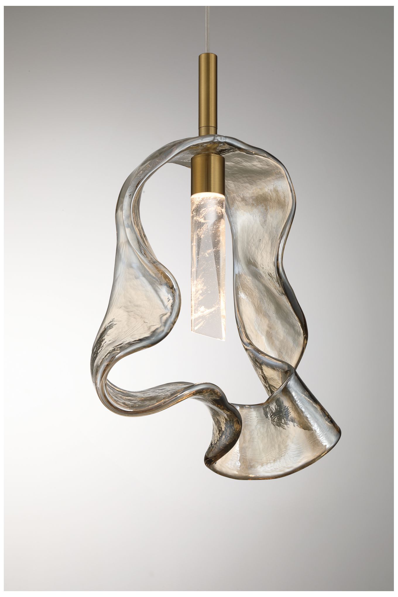 Image 5 Eurofase Norah 13" Modern LED Pendant in Gold with Amber Glass more views