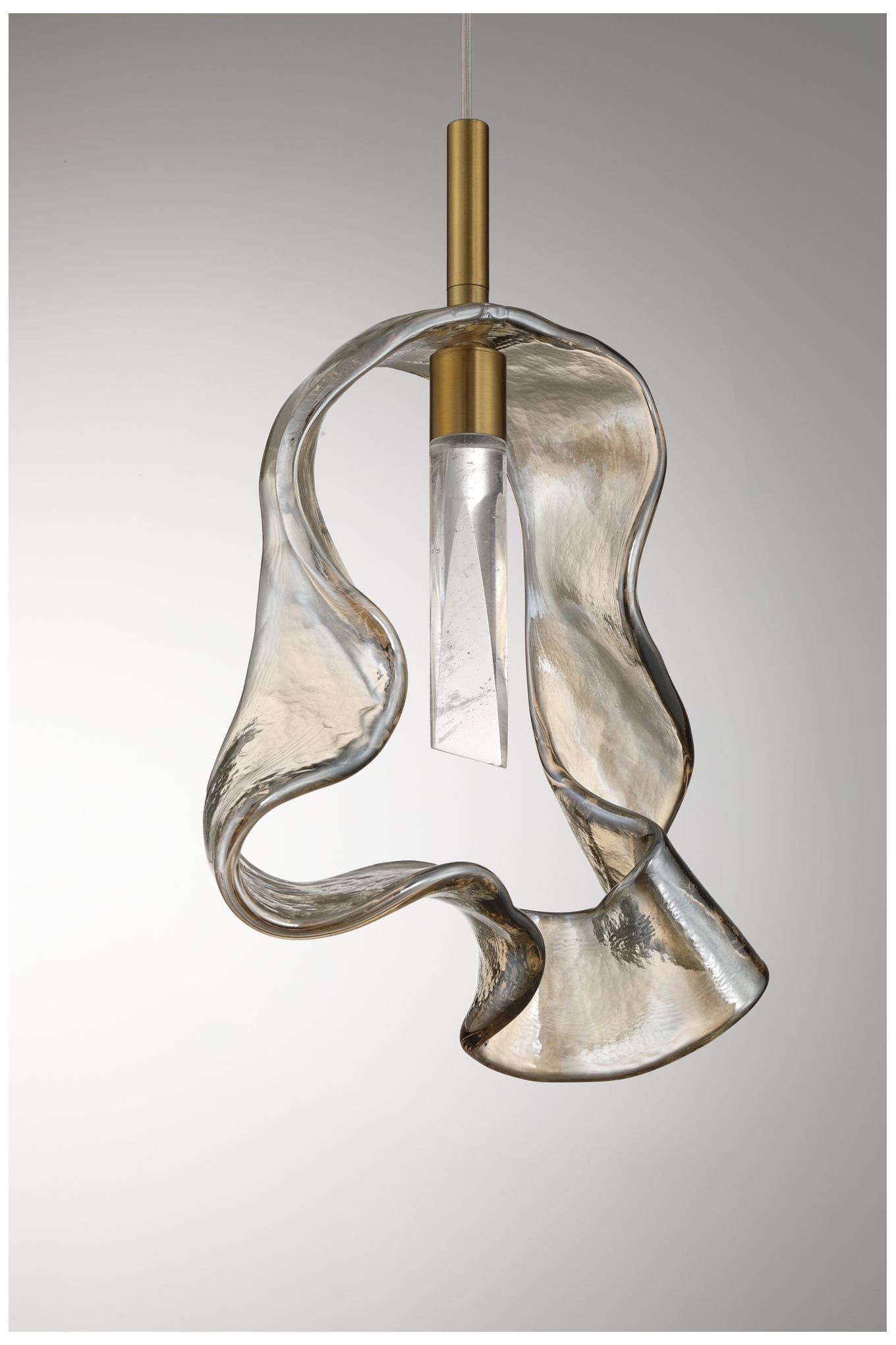 Image 6 Eurofase Norah 13" Modern LED Pendant in Gold with Amber Glass more views