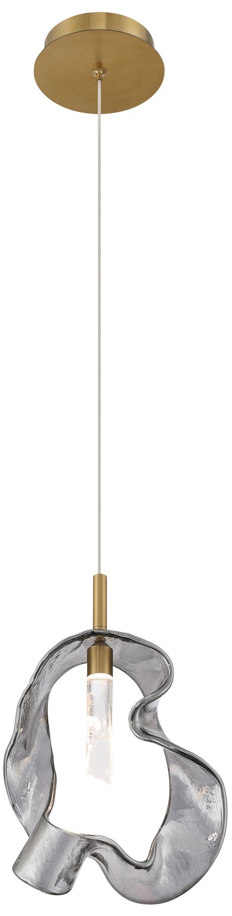 Image 3 Eurofase Norah 13" Modern LED Pendant in Gold with Smoked Glass more views