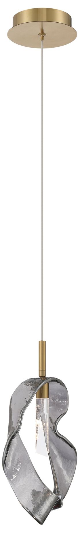 Image 4 Eurofase Norah 13" Modern LED Pendant in Gold with Smoked Glass more views