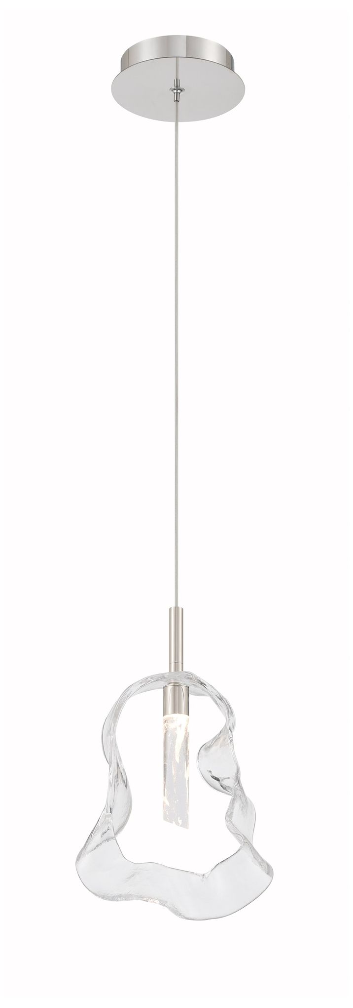 Image 2 Eurofase Norah 13" Modern LED Pendant in Polished Nickel with Clear Glass more views
