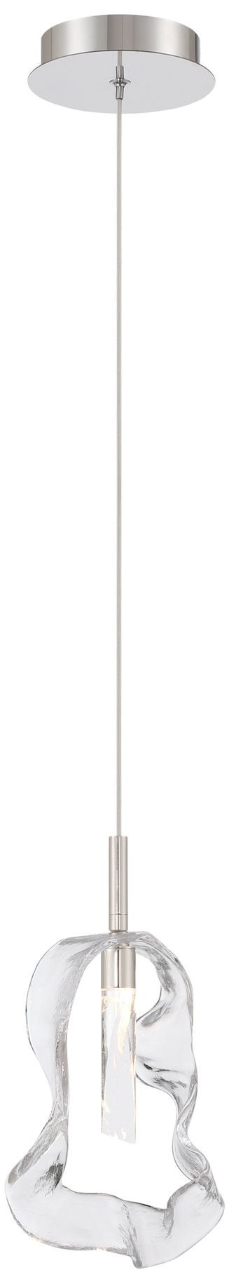 Image 4 Eurofase Norah 13" Modern LED Pendant in Polished Nickel with Clear Glass more views