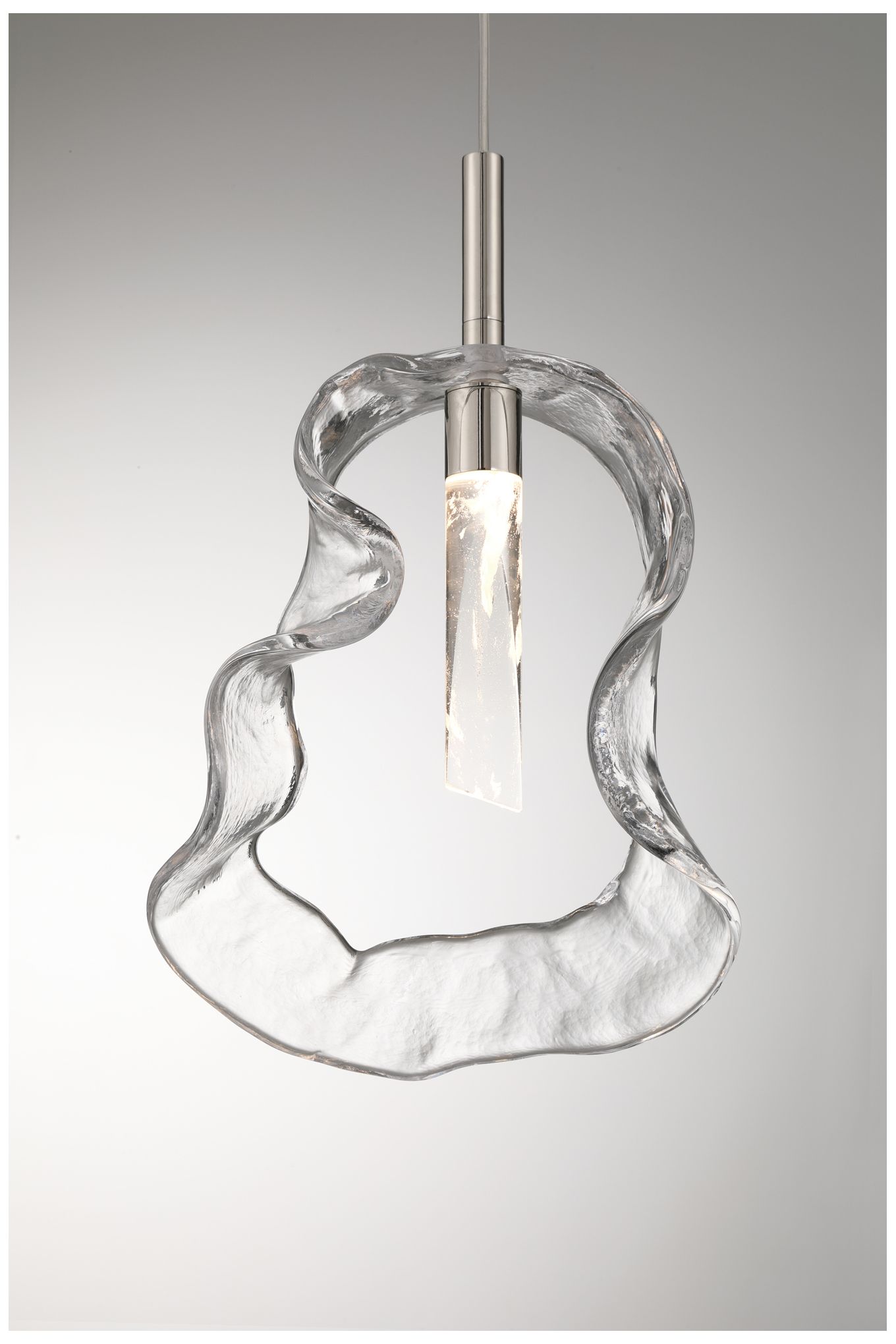 Image 5 Eurofase Norah 13" Modern LED Pendant in Polished Nickel with Clear Glass more views