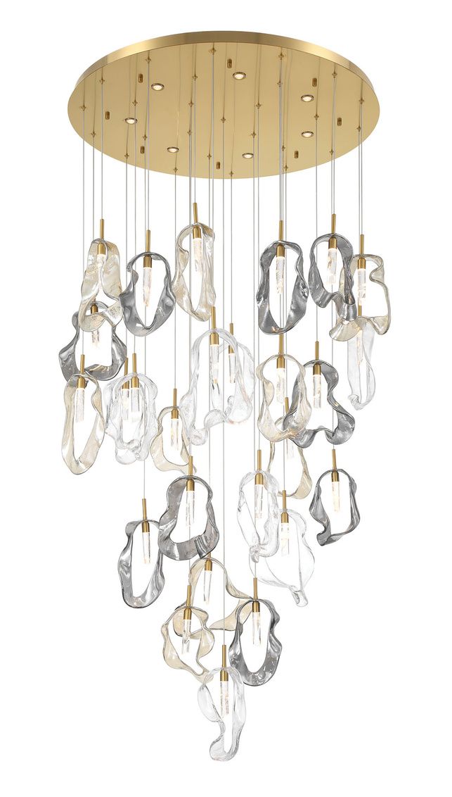 Image 2 Eurofase Norah 39" Wide Gold LED Multi-Light Pendant more views