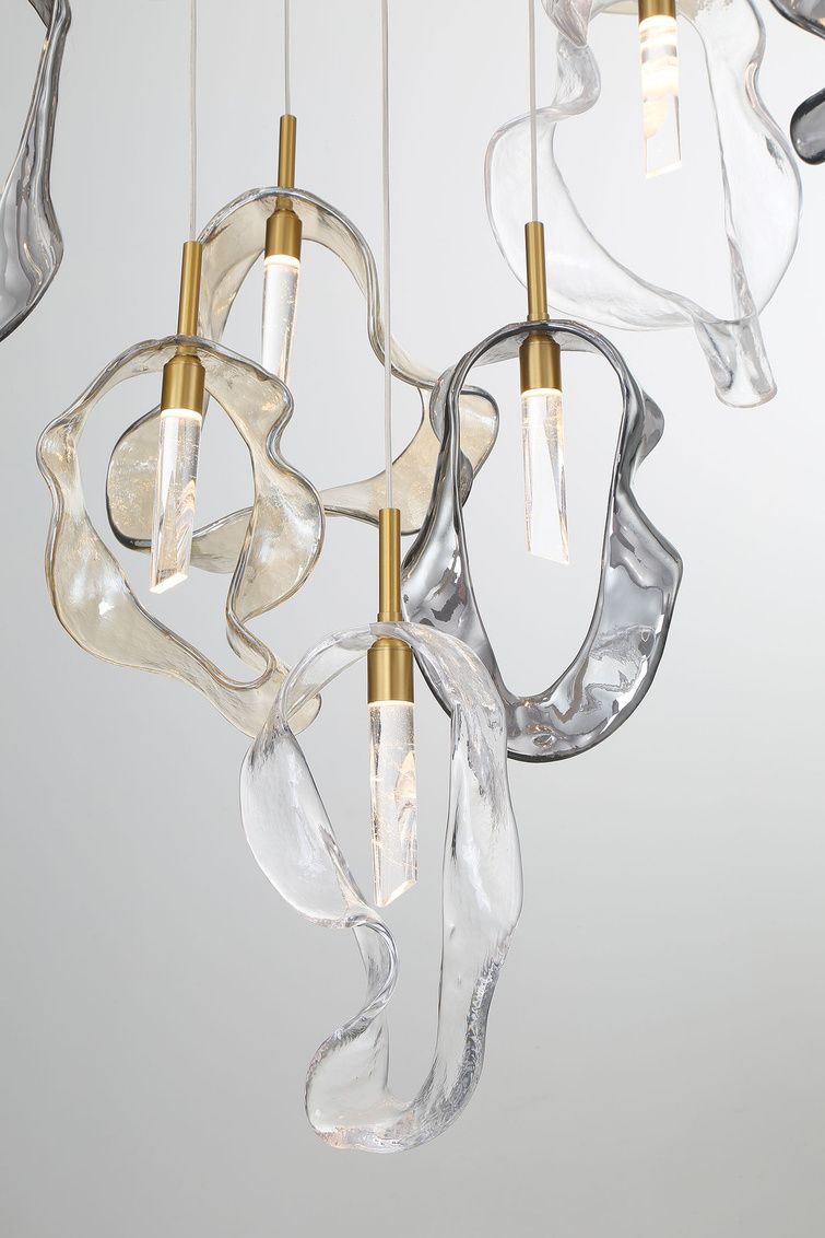 Image 3 Eurofase Norah 39" Wide Gold LED Multi-Light Pendant more views