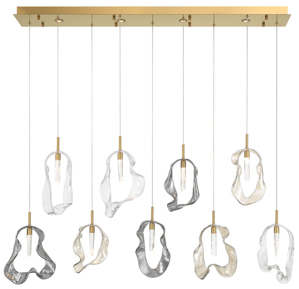 Eurofase Norah 51 1/4" Wide Gold 13-Light LED Linear Pendant