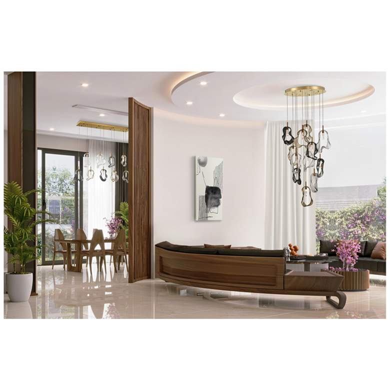 Image 2 Eurofase Norah, Chandelier, 12-Light, 24", Gold, Mixed Glass more views