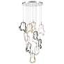 1_Eurofase Norah, Chandelier, 12-Light, 24", Polished Nickel, Mixed Glass