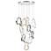 Eurofase Norah, Chandelier, 12-Light, 24", Polished Nickel, Mixed Glass