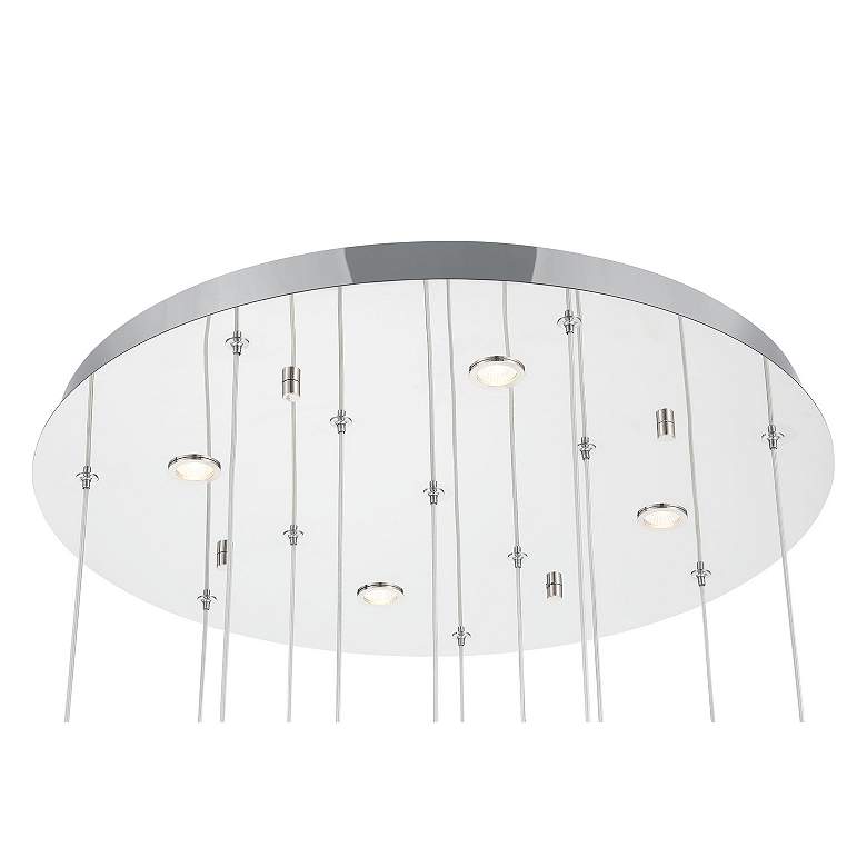 Image 3 Eurofase Norah, Chandelier, 12-Light, 24", Polished Nickel, Mixed Glass more views