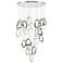 Eurofase Norah, Chandelier, 26-Light, 39", Polished Nickel, Mixed Glass