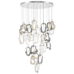 Eurofase Norah, Chandelier, 26-Light, 39", Polished Nickel, Mixed Glass