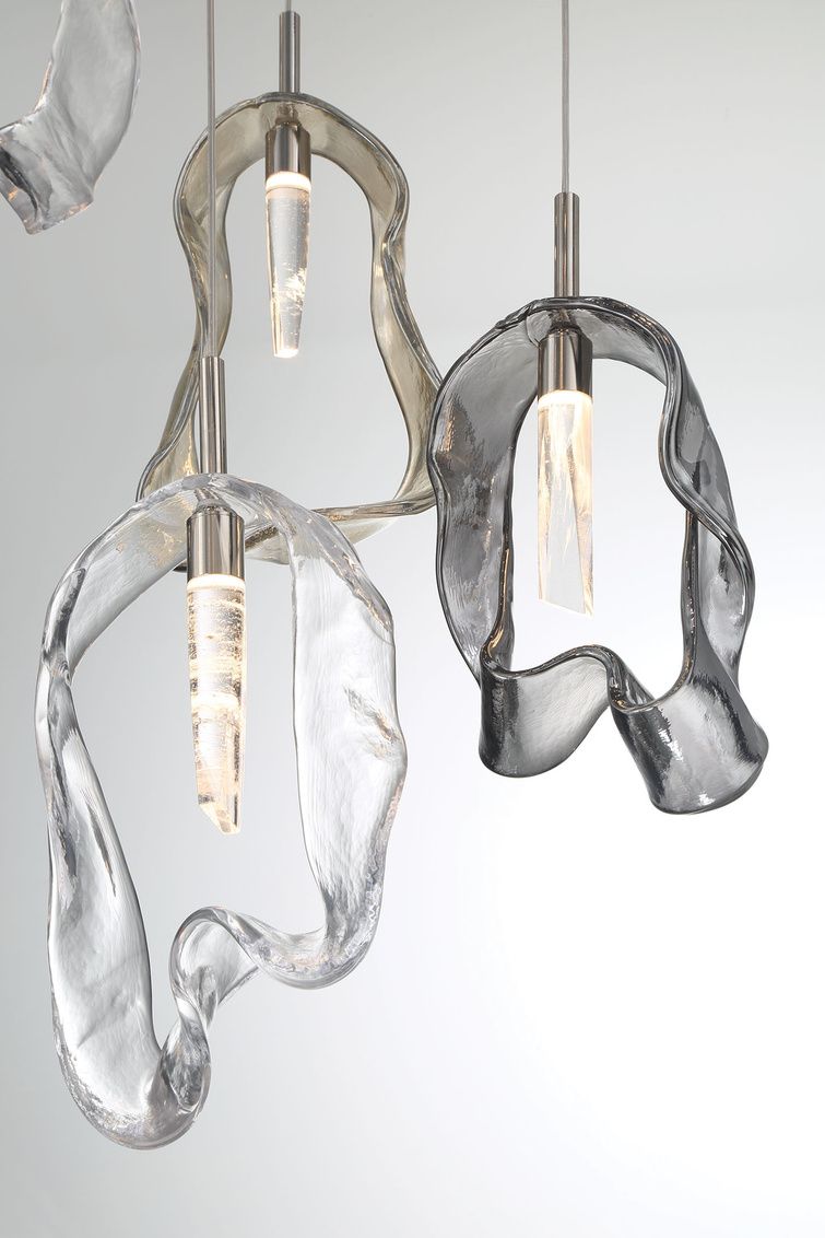 Image 2 Eurofase Norah, Chandelier, 26-Light, 39", Polished Nickel, Mixed Glass more views