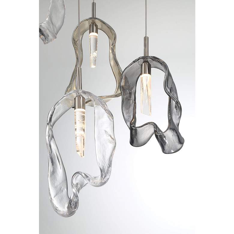 Image 2 Eurofase Norah, Chandelier, 26-Light, 39", Polished Nickel, Mixed Glass more views