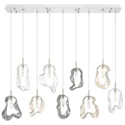 Eurofase Norah, Chandelier, 9-Light, 51", Polished Nickel, Mixed Glass