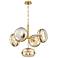 Eurofase Nottingham 28"W Antique Brass 5-Light Chandelier