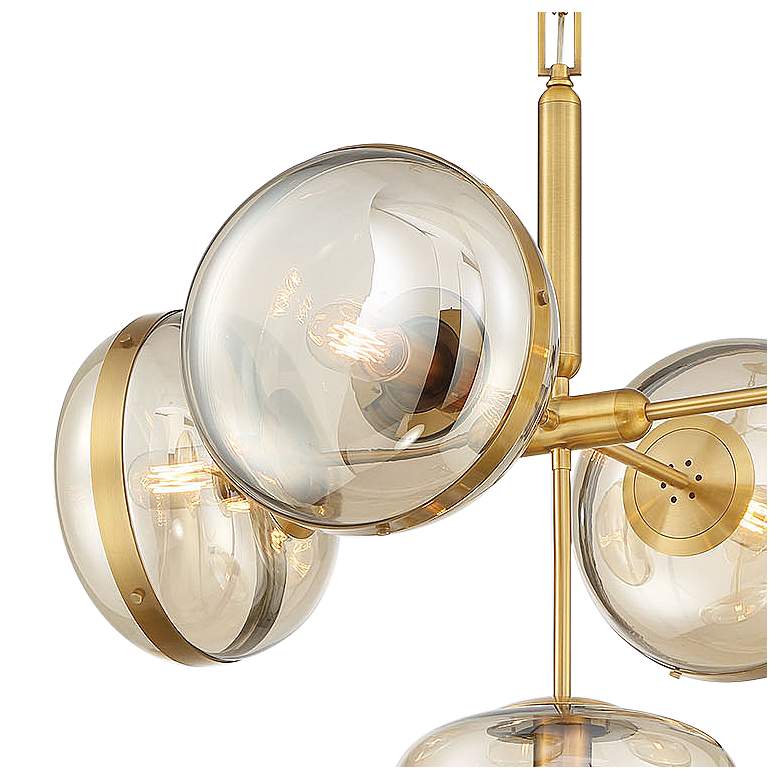 Image 3 Eurofase Nottingham 28"W Antique Brass 5-Light Chandelier more views