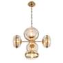5_Eurofase Nottingham 28"W Antique Brass 5-Light Chandelier more views