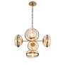 6_Eurofase Nottingham 28"W Antique Brass 5-Light Chandelier more views