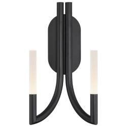 Eurofase Olette 17 inch 2-Light LED Wall Sconce, Matte Black