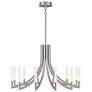 1_Eurofase Olette, Chandelier, 12-Light, 36", Brushed Nickel, Frosted Acrylic