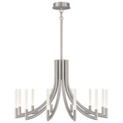 Eurofase Olette, Chandelier, 12-Light, 36", Brushed Nickel, Frosted Acrylic