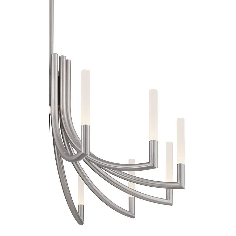 Image 2 Eurofase Olette, Chandelier, 12-Light, 36", Brushed Nickel, Frosted Acrylic more views