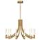 Eurofase Olette, Chandelier, 12-Light, 36", Gold, Frosted Acrylic