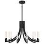 1_Eurofase Olette, Chandelier, 12-Light, 36", Matte Black, Frosted Acrylic