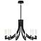 Eurofase Olette, Chandelier, 12-Light, 36", Matte Black, Frosted Acrylic