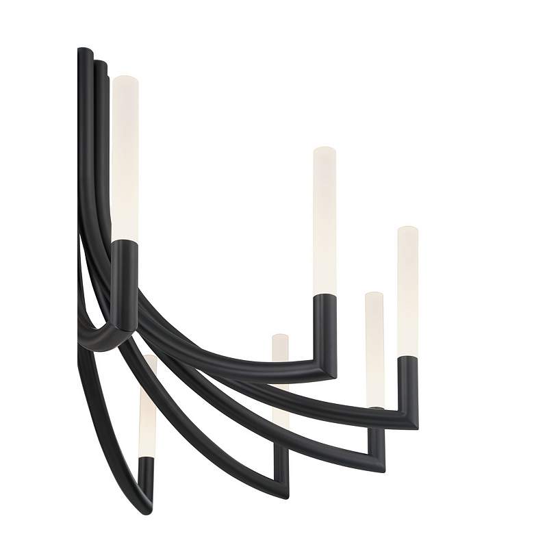 Image 2 Eurofase Olette, Chandelier, 12-Light, 36", Matte Black, Frosted Acrylic more views
