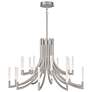 1_Eurofase Olette, Chandelier, 20-Light, 42", Brushed Nickel, Frosted Acrylic