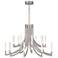 Eurofase Olette, Chandelier, 20-Light, 42", Brushed Nickel, Frosted Acrylic