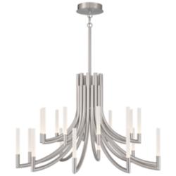 Eurofase Olette, Chandelier, 20-Light, 42", Brushed Nickel, Frosted Acrylic