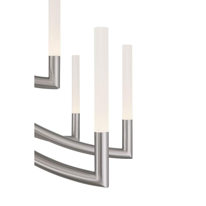 Image 2 Eurofase Olette, Chandelier, 20-Light, 42", Brushed Nickel, Frosted Acrylic more views